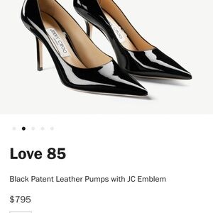 Jimmy Choo LOVE 85 Patent Leather Pointed-Toe Pumps BRAND NEW IN BOX sz EU36.5